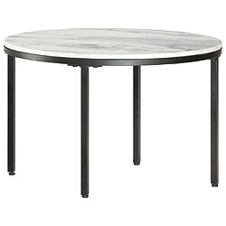 Acheter vidaXL Table basse Blanc et noir Ø65 cm Marbre solide véritable