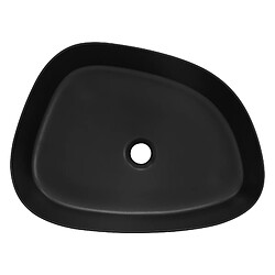 Avis ML-Design Vasque à poser en céramique lavabo avec garniture de vidange noir 550 x 420 mm