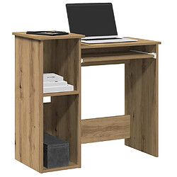 vidaXL Bureau avec étagères chêne artisanal bois d'ingénierie