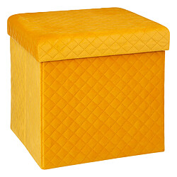 Five Simply Smart Pouf Pliable Velours Jaune - FIVE