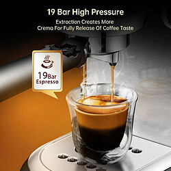 Cafetière HiBREW H11 1450W, machine à expresso semi-automatique 19 bars pas cher