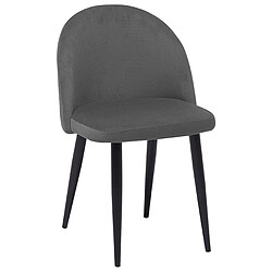 Acheter Beliani Chaise de salle à manger VISALIA Set de 2 Velours Gris