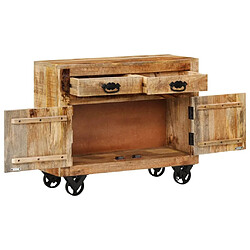 Maison Chic Commode Buffet - Meuble de rangement 80x30x65 cm bois de manguier brut massif -GKD25286