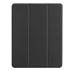 Etui en PU flip à trois volets avec fente pour stylo noir pour votre Apple iPad Pro 12.9-inch (2018)