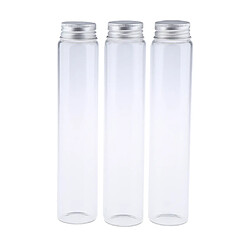 3pcs bouteilles de lotion vides en verre durable avec capsules 180ml en aluminium