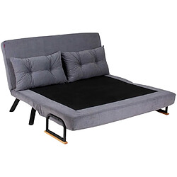 Acheter Hanah Home Canapé 2 places convertible en tissu Sando gris.