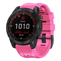 Bracelet en silicone avec boucle pour Garmin Fenix 7X - Rose