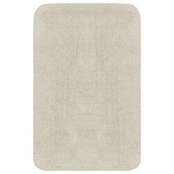 vidaXL Jeu de tapis de salle de bain 3 pcs Tissu Blanc