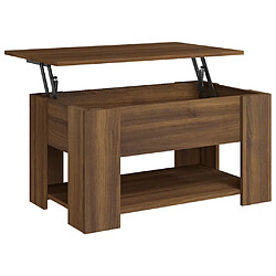 vidaXL Table basse Chêne marron 79x49x41 cm Bois d'ingénierie