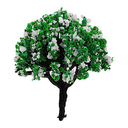 Avis 10 pièces modèle arbres de fleurs paysage vert paysage pour Diorama blanc vert