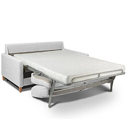 Avis Inside 75 Canapé convertible OGGETTO matelas 16 cm système express sommier lattes 120cm RENATONISI polyuréthane blanc cassé