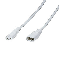 LogiLink dalimentation Rallonge [1x prise mâle C8 - 1x prise femelle C7] 2 m blanc