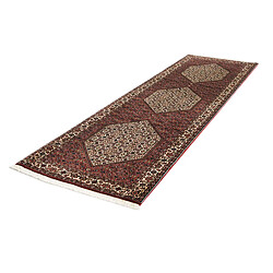 Avis Vidal Tapis de couloir en laine 299x81 orange Bidjar