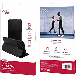 My Way Myway Étui Folio pour Honor X8 4G/5G Fonction Stand Noir