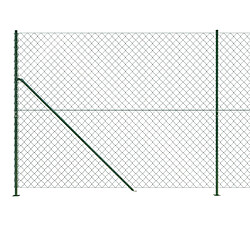 Avis vidaXL Clôture à mailles losangées avec bride vert 1,6x25 m