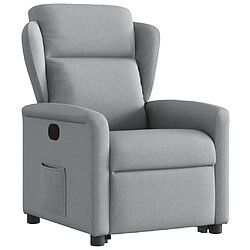 Avis vidaXL Fauteuil inclinable Gris clair Tissu