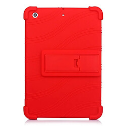 Coque en silicone Souple avec béquille rouge pour votre Apple iPad Mini 3/iPad Mini 2/iPad Mini