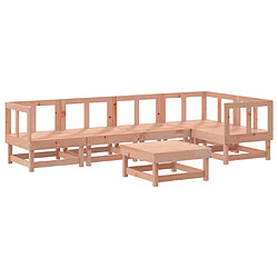 vidaXL Salon de jardin 6 pcs bois massif douglas