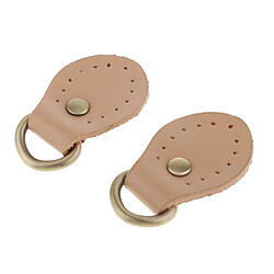 Avis 2pcs PU Poignée En Cuir Boucles À pression Pour Sac À Main Making Accessoires Beige