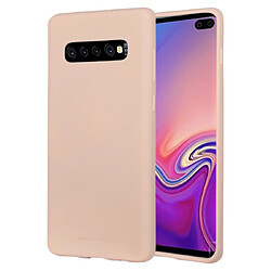 Wewoo Coque Souple Étui en TPU SOFT FEELING Liquid pour Galaxy S10 + abricot