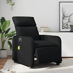 vidaXL Fauteuil de massage inclinable électrique noir similicuir