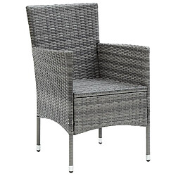 Avis Maison Chic Lot de 4 Chaises de salle à manger de jardin - Fauteuil d'extérieur Résine tressée Gris -MN12389