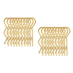 20 Pièces R-type Corps Coquille Clip Pour 1/10 1/12 1/16 RC Camion Sur Chenilles Jaune pas cher