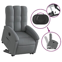 Acheter vidaXL Fauteuil inclinable électrique gris foncé tissu