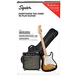 Sonic Stratocaster Pack MN 2-Color Sunburst Squier by FENDER