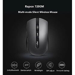 Acheter Universal 7200m Souris sans fil multi-modes de souris sans fil silencieuse avec 1600 dpi Bluetooth 3.0 / 4.0 RF 2,4 GHz pour