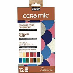 Pebeo Set de 12 peintures pour céramique - 12 x 20 ml