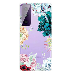 Coque en TPU impression de motifs IMD souple les fleurs s'épanouissent pour votre Samsung Galaxy S30