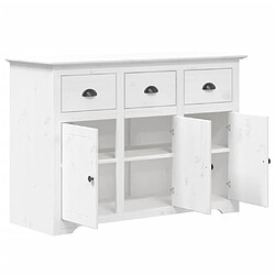 Avis vidaXL Buffet BODO blanc 115,5x44x80 cm bois massif de pin