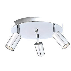 Lumière Eye Plafond Spots Grappes Argent, 30cm, 3x GU10