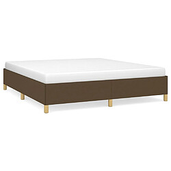 vidaXL Cadre de lit sans matelas marron foncé 160x200 cm tissu