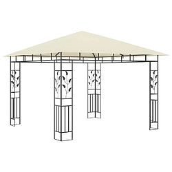 vidaXL Belvédère avec moustiquaire 3x3x2,73 m Crème 180 g/m²