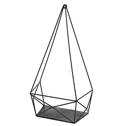 Decoshop26 Étagère murale suspendue étagère décorative 44 x 23 x 11 cm en métal noir 04_0008680