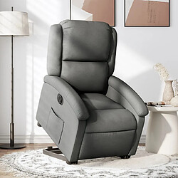 vidaXL Fauteuil inclinable électrique gris foncé tissu