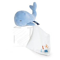 Acheter Doudou et Compagnie Mini peluche Baleine avec doudou - bleu - 15 cm