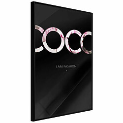 Paris Prix Affiche Murale Encadrée Coco 20 x 30 cm Noir