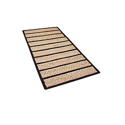 Beliani Tapis en jute et coton noir et beige 80 x 150 cm KARADONA