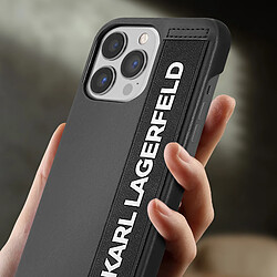 Avis Karl Lagerfeld Coque pour iPhone 13 Pro Antichoc avec Sangle Élastique Noir