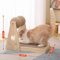 Universal Griffures de chaton Colonnes Boules de sisal en bois massif Platines griffes de broyage Jouets de chat Plaques de griffures de chaton interactives pas cher