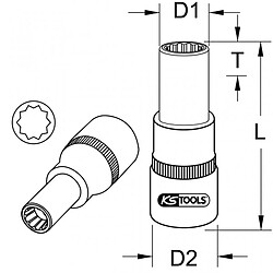 Avis KS TOOLS 515.1036 Douille tournevis pour jantes aluminium OZ 90mm