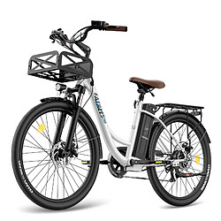 Avis Vélo électrique FAFREES F26 Lasting - Moteur 250W Batterie 36V20.3Ah Assisted Autonomie 160KM Frein à Disque Mécanique - Blanc