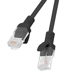 Lanberg Câble réseau Ethernet UTP Cat.6 noir, 1,5 m, PCU6-10CC-0150-BK