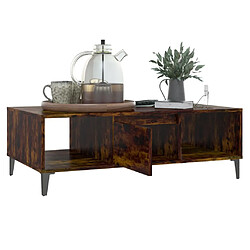 Acheter Maison Chic Tabls basse,Table Console pour salon Chêne fumé 103,5x60x35 cm Aggloméré -MN87958