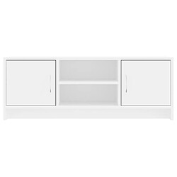 Acheter vidaXL Meuble TV blanc 102x30x37,5 cm bois d'ingénierie