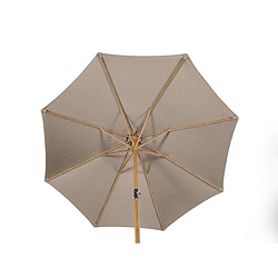 Avis Parasol droit rond Tinaei Taupe - 3 m + Housse protection - Hespéride