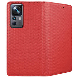 Acheter Htdmobiles Housse pour Xiaomi 12T / 12T Pro 5G - etui coque pochette portefeuille + film ecran - ROUGE MAGNET